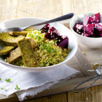 Pfannentofu mit Roter Bete