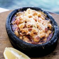 ÜBERBACKENE GARNELEN ÜBERBACKENE GARNELEN