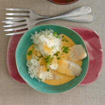 Ingwerfisch mit Erdnusssauce