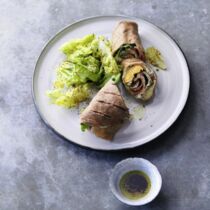 Gegrillte Wraps mit Lachs und Avocado