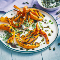 Kürbisspalten mit Knusperkernen