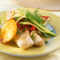 Kabeljau mit Gemüsestiften