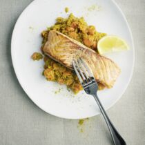 Möhrenreis mit Lachsfilet Möhrenreis mit Lachsfilet