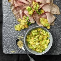 Roastbeef mit Mango-Salsa Roastbeef mit Mango-Salsa