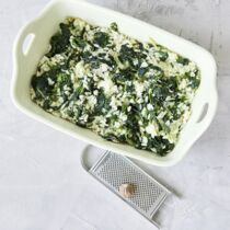 Spinatrisotto aus dem Ofen Spinatrisotto aus dem Ofen