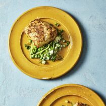 Ofen-Fischfilet mit Zitronen-Kräuter-Erbsen Ofen-Fischfilet mit Zitronen-Kräuter-Erbsen