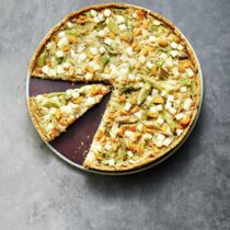 Spargel-Kohlrabi-Quiche mit Linsen-Buchweizen-Teig Spargel-Kohlrabi-Quiche mit Linsen-Buchweizen-Teig