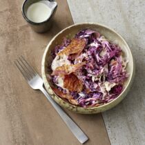 Rot-weißer Coleslaw mit Bacon Rot-weißer Coleslaw mit Bacon