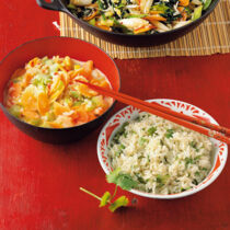 Kokosgemüse mit Korianderreis