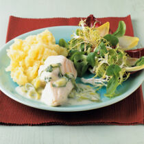 Kabeljau mit Kartoffelpüree Kabeljau mit Kartoffelpüree