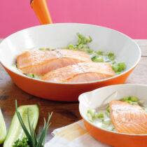 Lachs mit Gurkensauce