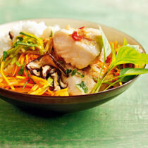 Gedämpfter Fisch aus dem Bratschlauch