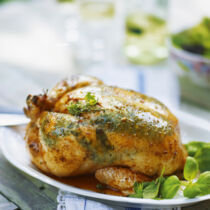 Knuspriges Kräuterhuhn aus dem Ofen Knuspriges Kräuterhuhn aus dem Ofen