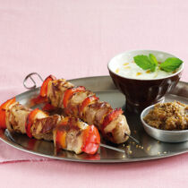 Kebabs mit Auberginencreme Kebabs mit Auberginencreme