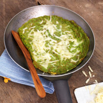 Grüne Käsepfannkuchen