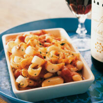 Weiße Bohnen mit Tintenfisch