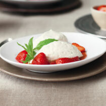 Weiße Minz-Mousse-au-chocolat