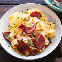 Kabanossi-Krautfleckerl Kabanossi-Krautfleckerl