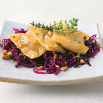 Wan-Tans mit Rotkohlsalat Wan-Tans mit Rotkohlsalat