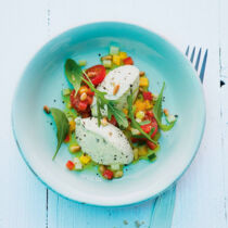 Ricotta-Kräuter-Creme mit Gemüse-Vinaigrette