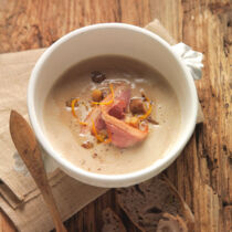 Maronensuppe mit geräucherter Entenbrust