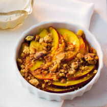 Blitz-Crumble mit Pfirsichen