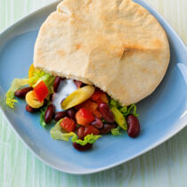 Pitataschen mit Kidneybohnen Pitataschen mit Kidneybohnen