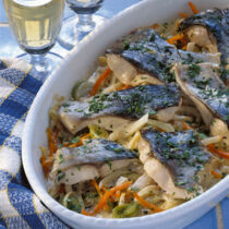 Karpfen im Gemüsebett Karpfen im Gemüsebett