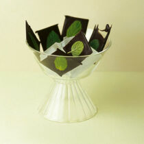 Minzeblätter in Schwarzer Schokolade Minzeblätter in Schwarzer Schokolade