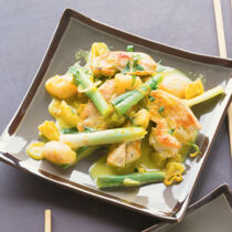 Kokoshähnchen mit Litschis