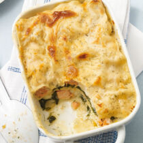 Fisch-Lasagne mit Spinat