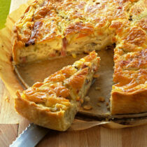 Quiche mit Speck und Zwiebeln Quiche mit Speck und Zwiebeln