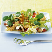 Salat mit Putenstreifen Salat mit Putenstreifen
