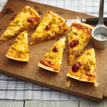 Zuckerhut-Quiche mit Mett Zuckerhut-Quiche mit Mett