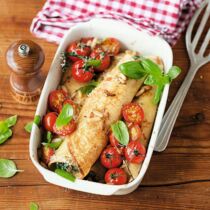 Spinatcrespelle mit Gorgonzola Spinatcrespelle mit Gorgonzola