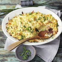 Gemüseraspel-Auflauf mit Weizen