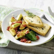 Tofuschnitzel mit Zucchini Tofuschnitzel mit Zucchini