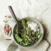 Bohnen-Curry mit Linsen