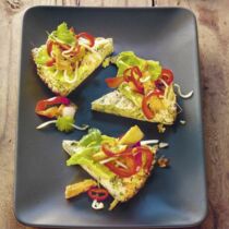 Spitzkohlpfannkuchen mit Sesam Spitzkohlpfannkuchen mit Sesam