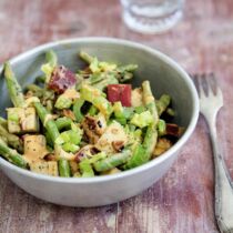 Prinzessbohnensalat mit Süßkartoffelmayonnaise Prinzessbohnensalat mit Süßkartoffelmayonnaise