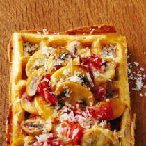 Pizzawaffeln mit Pilzen Pizzawaffeln mit Pilzen