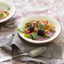 Frische Früchte mit Supercrunch Frische Früchte mit Supercrunch