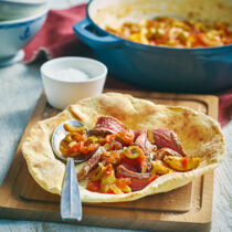 Rindersteaks im Pizzateller