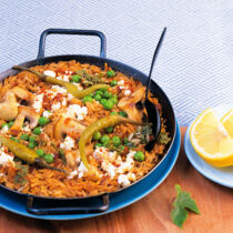 Pilz-Paella mit Feta Pilz-Paella mit Feta