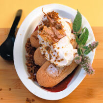 Ziegenfrischkäse-Tiramisu