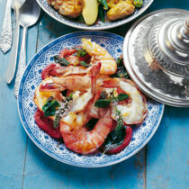 Tajine mit Gambas und Minze