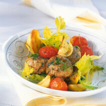 Frikadellen mit Ofengemüse