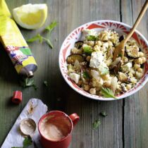 Auberginen-Couscous-Pfanne mit Feta