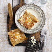 Galettes mit Spiegelei und Käse