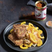 Puten-Piccata mit Paprikanudeln Puten-Piccata mit Paprikanudeln